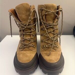 Tory Burch Tan Suede Ankle Boots
